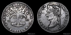 Bolivia. 8 Soles 1855 MJ. KM112.2