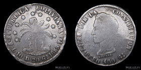 Bolivia. 8 Soles 1859 FJ. Busto chico. KM138.3