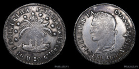 Bolivia. 8 Soles 1859 FJ. Busto grande. KM138.3