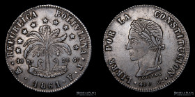 Bolivia. 8 Soles 1861 FJ. KM138.6