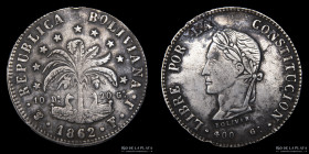 Bolivia. 8 Soles 1862 FJ. KM138.6