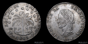 Bolivia. 8 Soles 1863/2 FP. KM138.6
