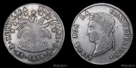Bolivia. 4 Soles 1856/5 FJ . KM123.2