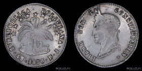 Bolivia. 4 Soles 1856 FJ/P invertida. KM123.2
