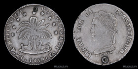 Bolivia. 2 Soles 1859/8 FJ /P Invertida. KM121.3