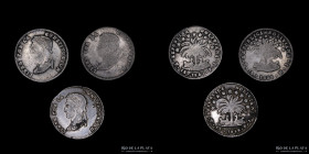 Bolivia. 1 Sol 1855 a 1857. Lote x3. A estudiar
