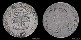 Bolivia. 1/2 Sol 1853 FP . BQLUVIANA. KM118.2