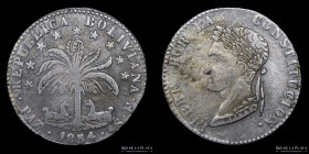 Bolivia. 4 Soles 1854 J. La Paz Mint. KM125