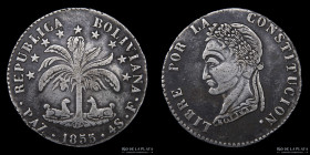 Bolivia. 4 Soles 1855 F. La Paz Mint. KM130