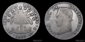 Bolivia. 4 Soles 1857/46 P. La Paz Mint. KM130