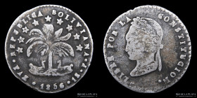 Bolivia. 1 Sol 1856 P. PAZ. Bolivar KM128