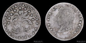 Bolivia. 1/2 Sol 1855 P. La Paz Mint. KM127
