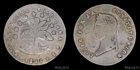 Bolivia. 1/2 Sol 1858/7 P. La Paz Mint. KM127