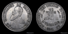 Bolivia. 1 Melgarejo 1865 FP. KM146