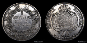 Bolivia. 1 Boliviano 1866 FP. KM152.1