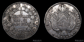 Bolivia. 1 Boliviano 1867 FP. KM152.1
