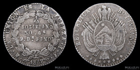 Bolivia. 1/10 Boliviano 1867 FP KM150
