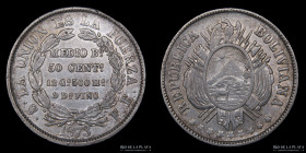Bolivia. 50 Centavos 1873 FE . KM161.1