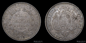 Bolivia. 50 Centavos 1879 FE . KM161.3