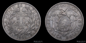 Bolivia. 50 Centavos 1901/0 MM. KM175.1