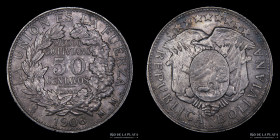 Bolivia. 50 Centavos 1906 MM. KM175.1
