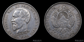Bolivia. 20 Centavos 1879. Natalicio del Presidente Daza. RTB406