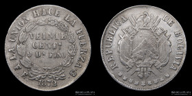 Bolivia. 20 Centavos 1872 FE. KM154.3