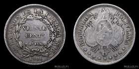 Bolivia. 20 Centavos 1901 MM. KM159.2