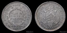 Bolivia. 10 Centavos 1870 ER. KM153.1