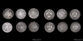 Bolivia. 10 Centavos 1871 a 1879. Lote x6. A estudiar
