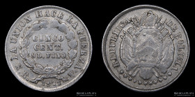 Bolivia. 5 Centavos 1871 ER. KM156.2