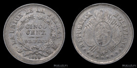 Bolivia. 5 Centavos 1899 MM. KM157.2