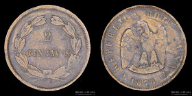 Bolivia. 2 Centavos 1878. KM164