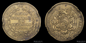 Bolivia. 20 Centavos 1902. Ensayo. KM Pn54