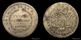 Bolivia. 20 Centavos 1902. Ensayo. KM Pn55
