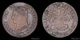 Bolivia. 4 Soles 1858 FJ. Cobre. A estudiar