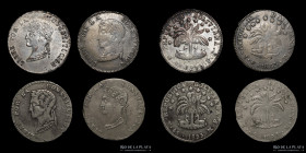 Bolivia. Lote x4. Falsas de epoca. 4 Soles. A estudiar