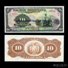 Bolivia. Banco Central. 10 Bolivianos 1911 H. Resello. Pick 114a