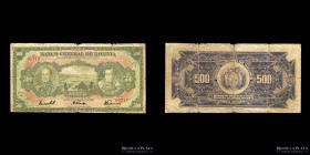 Bolivia. Banco Central. 500 Bolivianos 1928. Pick 126a