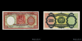 Bolivia. Banco Central. 5.000 Bolivianos 1942 A. Pick 136
