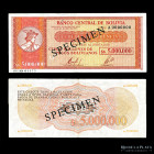 Bolivia. Banco Central. Specimen 5.000.000 Pesos Bolivianos 1983. Pick 191