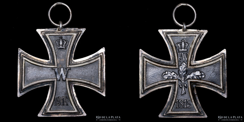 Alemania. 1914. Cruz de Hierro. Prussia. Segunda Clase. Plata esmaltada en negro...