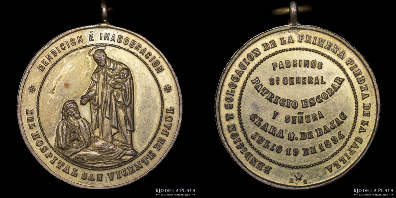Argentina. Medicina. 1894. Bendición e inauguración del Hospital San Vicente de ...