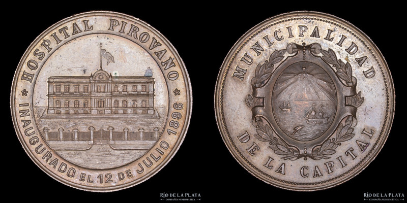 Argentina. Medicina. Inauguración Hospital Pirovano 1896. A/Edificio. Ley. "HOSP...