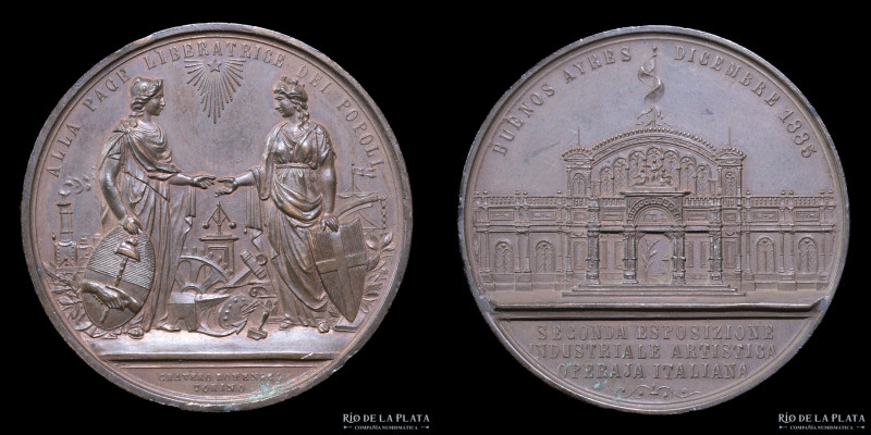 Argentina. Tiro. 1885. Seconda Espozisione Industriale Artistica Operaja Italian...
