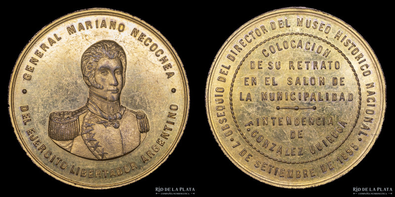 Argentina. 1895. Gral Mariano Necochea. Colocación de su retrato en el salón de ...