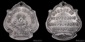 Argentina. Centenario. 1910. Homenaje de Clarke. Caccia