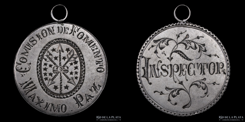 Argentina. 1920. Medalla de Inspector. Comisión de Monumento. Máximo Paz. Santa ...