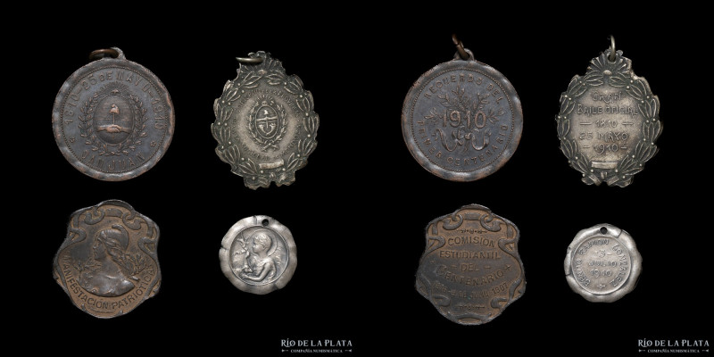 Argentina. Centenario 1910. Lote x4. San Juan, Mendoza y otras. A clasificar
Es...