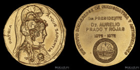 Argentina. Numismatica. IBNA. Homenaje al Primer Presidente Dr. Aurelio Prado y Rojas. 1972